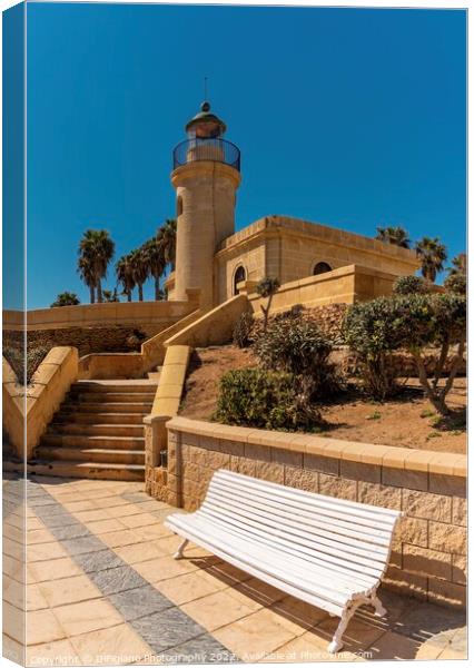 Roquetas de Mar Lighthouse Canvas Print by DiFigiano Photography