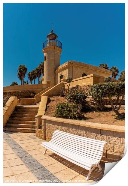 Roquetas de Mar Lighthouse Print by DiFigiano Photography