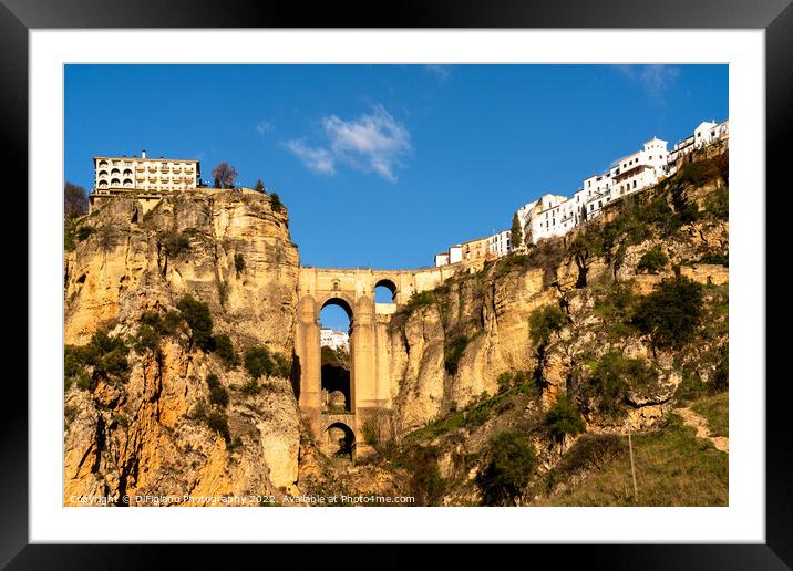 Ronda and the Puente Nuevo over El Tajo Gorge  Framed Mounted Print by DiFigiano Photography
