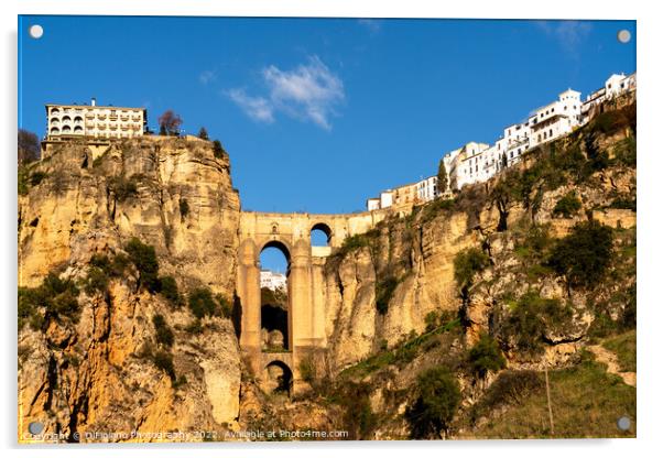 Ronda and the Puente Nuevo over El Tajo Gorge  Acrylic by DiFigiano Photography