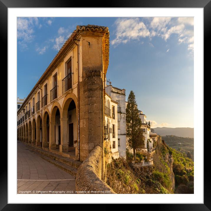 At the end of the Bridge in Ronda Framed Mounted Print by DiFigiano Photography