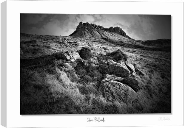 Stac Pollaidh in mono  black and white Canvas Print by JC studios LRPS ARPS