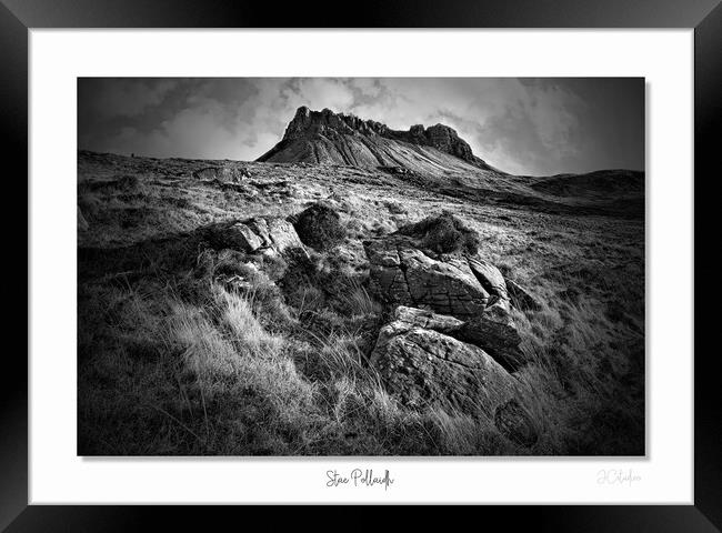 Stac Pollaidh in mono  black and white Framed Print by JC studios LRPS ARPS