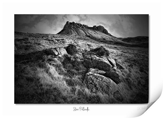 Stac Pollaidh in mono  black and white Print by JC studios LRPS ARPS