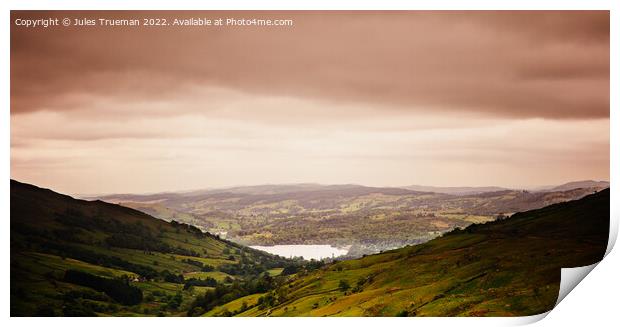 Brothers Lake from Kirkstone Pike 2 Print by Jules D Truman