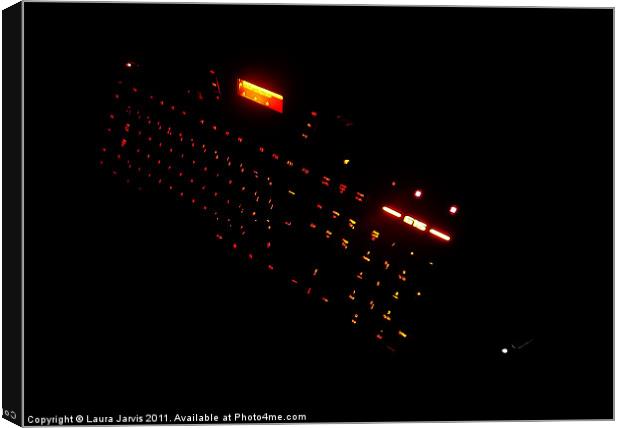 Keyboard and Mouse Lights Canvas Print by Laura Jarvis