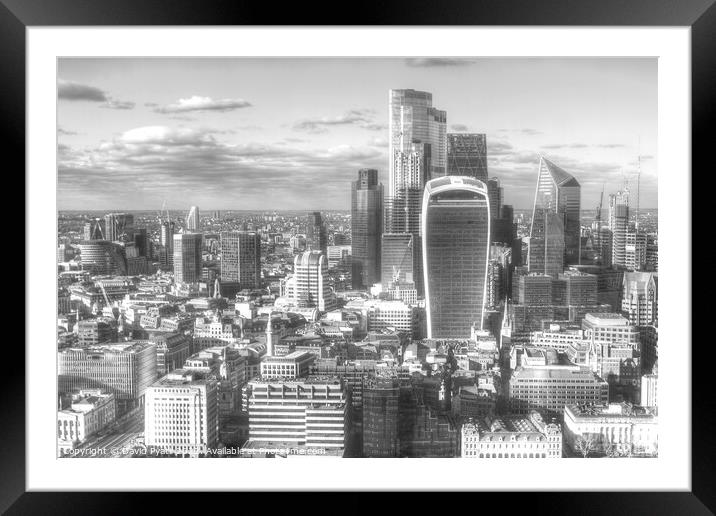 City Of London Architecture  Framed Mounted Print by David Pyatt