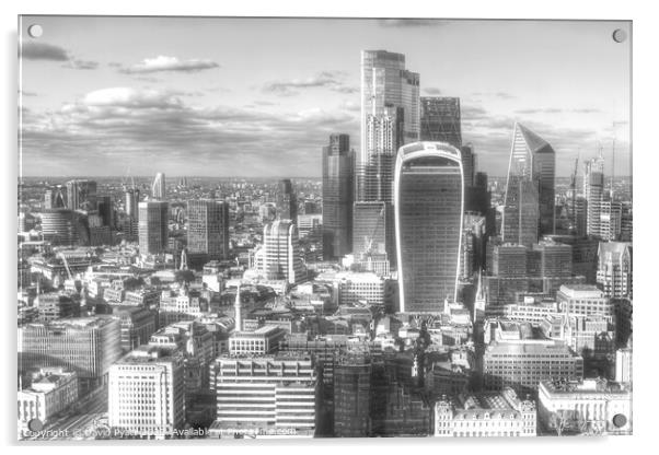 City Of London Architecture  Acrylic by David Pyatt