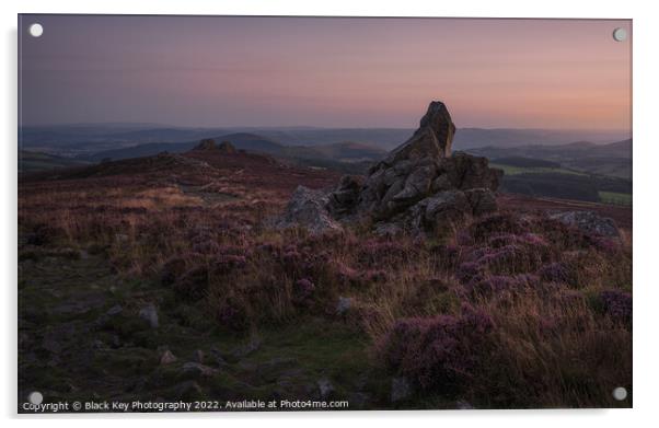 Last of the light, Stiperstones Acrylic by Black Key Photography