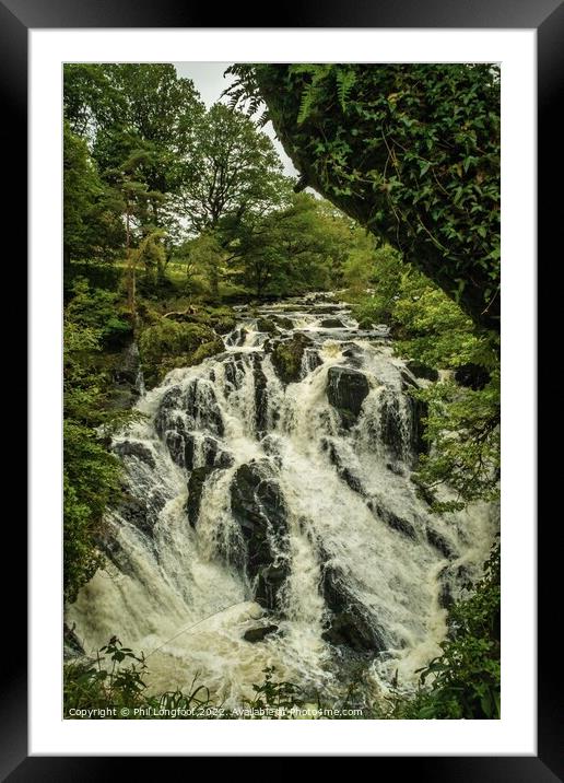 Swallow Falls Snowdonia  Framed Mounted Print by Phil Longfoot
