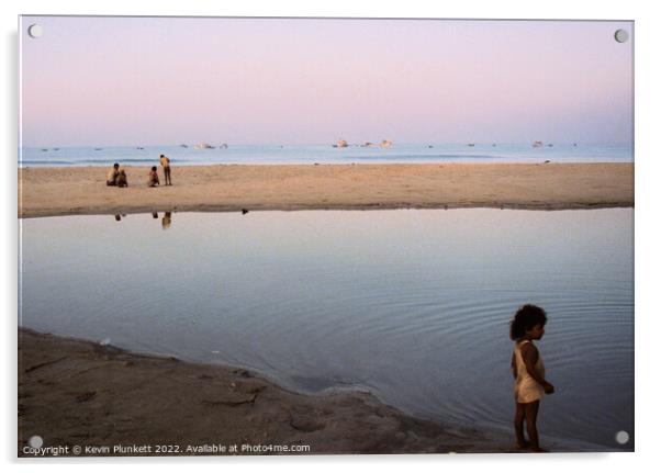 Colva Beach Goa India Acrylic by Kevin Plunkett