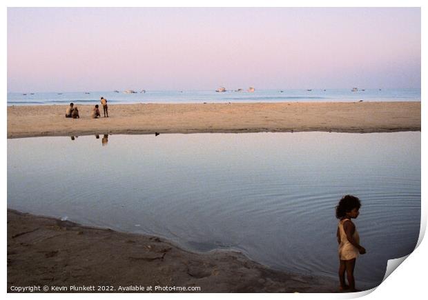 Colva Beach Goa India Print by Kevin Plunkett