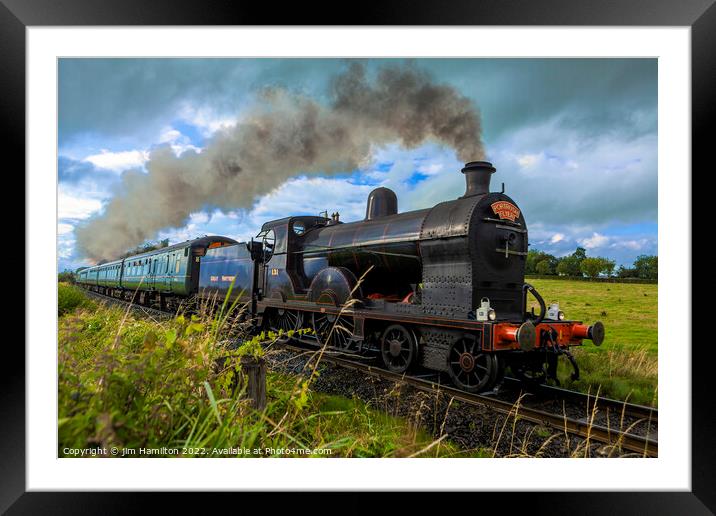 The Majestic Steam Train Journey Framed Mounted Print by jim Hamilton