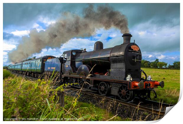 The Majestic Steam Train Journey Print by jim Hamilton