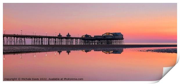 North Pier, Twilight Reflections Print by Michele Davis