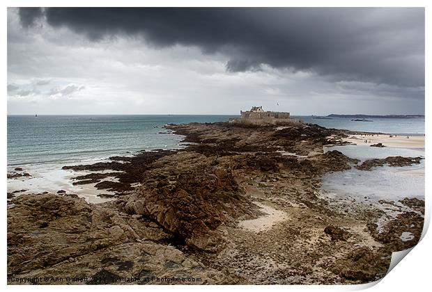 Fort National, St. Malo, France Print by Ann Garrett