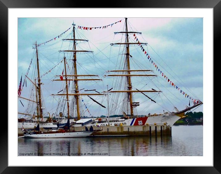 Tall Ships Framed Mounted Print by Stephanie Moore