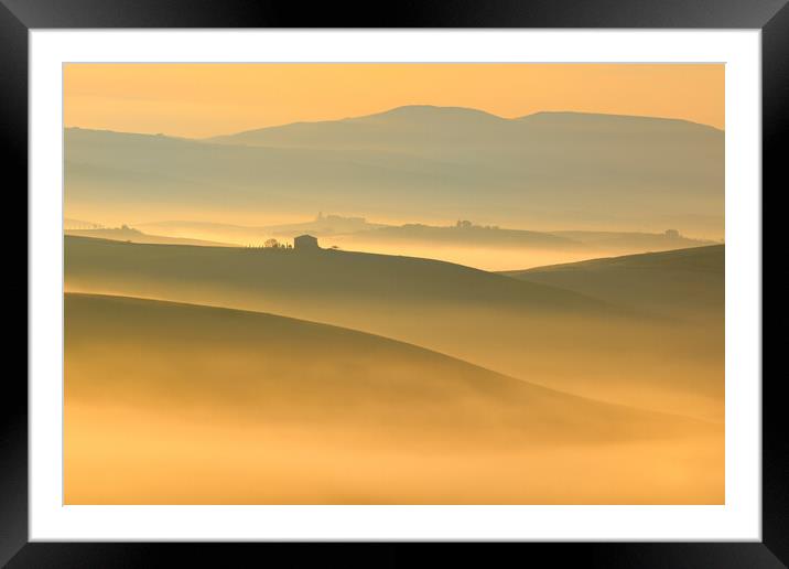 Layered Hills Framed Mounted Print by Andreas Vitting