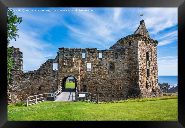 Ruins of St Andrews Castle, Kingdom of Fife Framed Print by Angus McComiskey