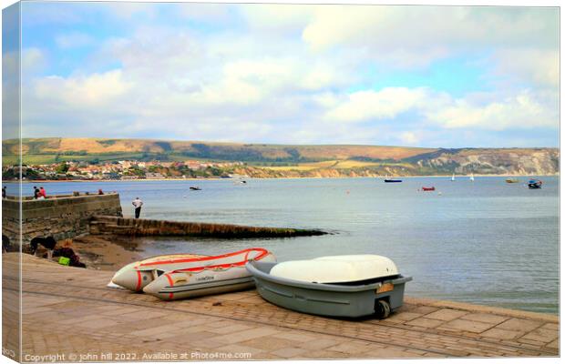 Swanage Bay. Canvas Print by john hill