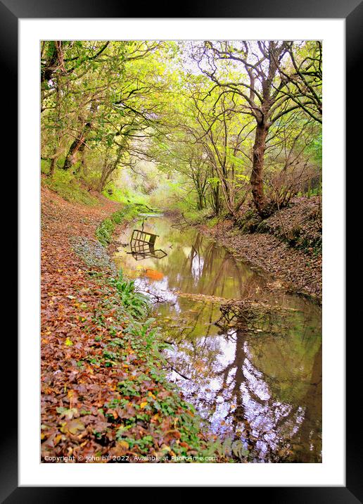 The Cromford canal, Derbyshire. Framed Mounted Print by john hill