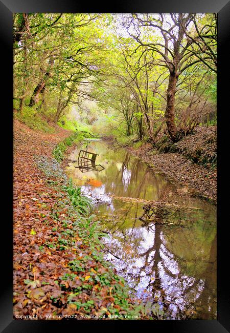The Cromford canal, Derbyshire. Framed Print by john hill
