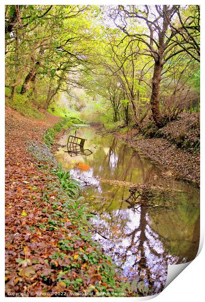 The Cromford canal, Derbyshire. Print by john hill