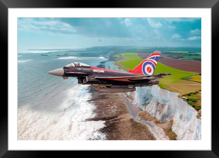 Eurofighter Typhoon Over Dover Framed Mounted Print by J Biggadike