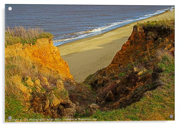 Crumbling Cliffs Acrylic by GJS Photography Artist