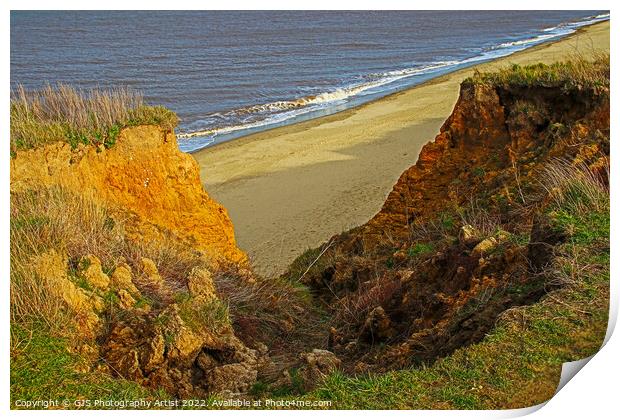 Crumbling Cliffs Print by GJS Photography Artist