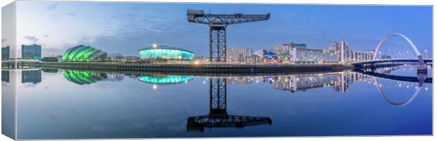 Glasgow Skyline Blue Hour  Canvas Print by Anthony McGeever
