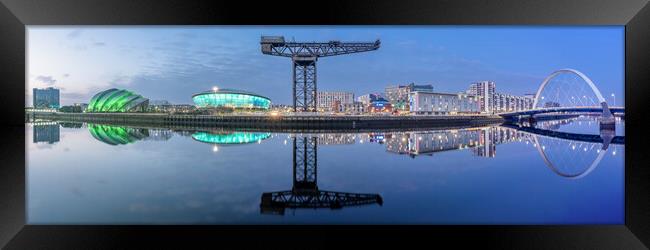 Glasgow Skyline Blue Hour  Framed Print by Anthony McGeever