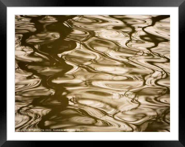 Ripples in Water Framed Mounted Print by Tom Curtis
