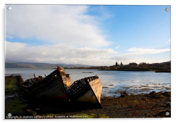Fishing Boats, Isle of Mull Acrylic by Graham Lathbury