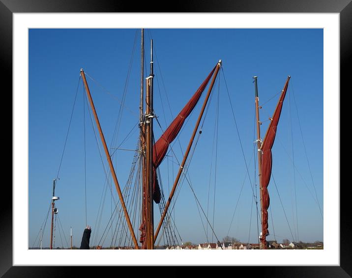 Thames Barge at Maldon Framed Mounted Print by John Bridge