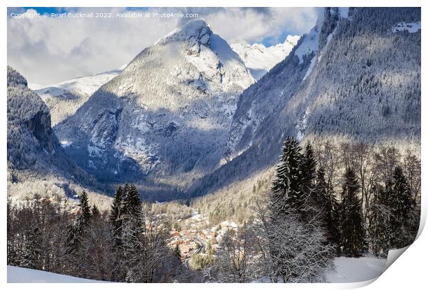 French Alps Above Samoens France Print by Pearl Bucknall