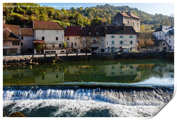 River Loue at Lods France Print by Pearl Bucknall