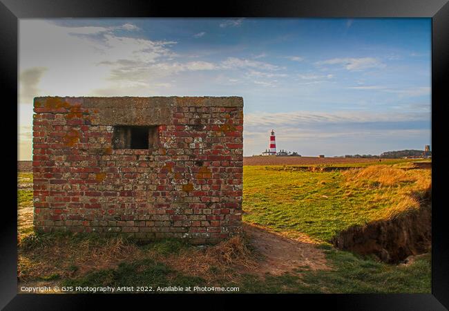 Leaning Pillbox Framed Print by GJS Photography Artist