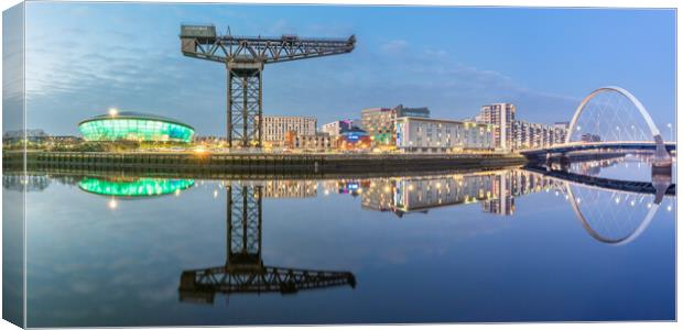 Glasgow Finnieston Crane and Clyde Arc  Canvas Print by Anthony McGeever