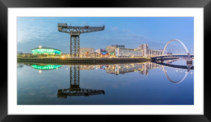 Glasgow Finnieston Crane and Clyde Arc  Framed Mounted Print by Anthony McGeever