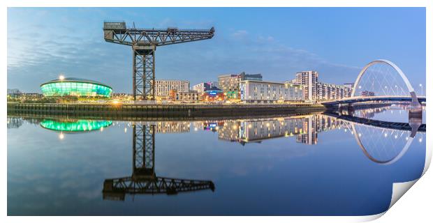 Glasgow Finnieston Crane and Clyde Arc  Print by Anthony McGeever