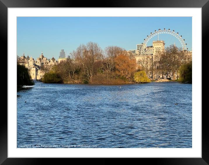 St James Park, view from the Bridge. Framed Mounted Print by Alix Forestier