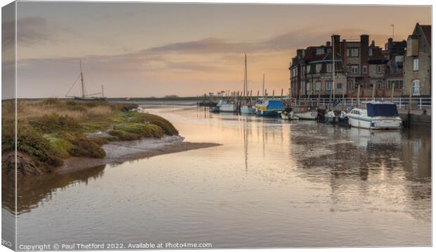 First light Blakeney Harbour Canvas Print by Paul Thetford