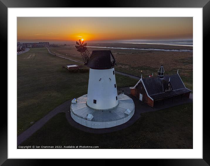 Sunrise at Lytham Windmill Framed Mounted Print by Ian Cramman
