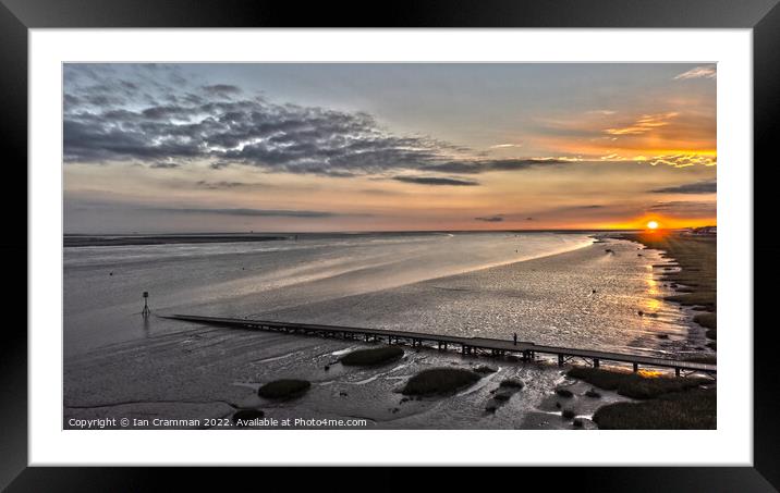 Sunset at Lytham Jetty Framed Mounted Print by Ian Cramman