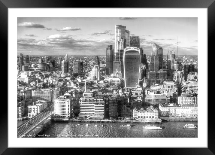 City Of London River Thames  Framed Mounted Print by David Pyatt