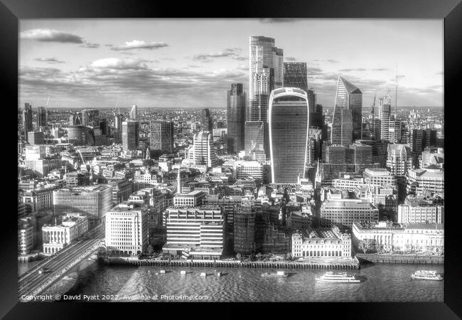 City Of London River Thames  Framed Print by David Pyatt