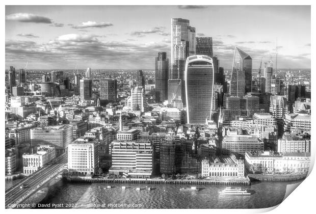 City Of London River Thames  Print by David Pyatt