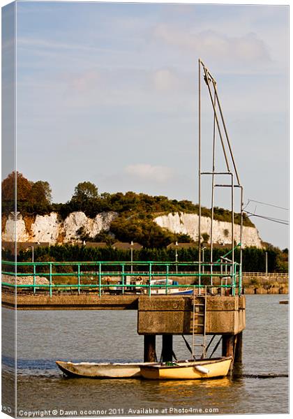 Medway Boats in the Sunshine Canvas Print by Dawn O'Connor