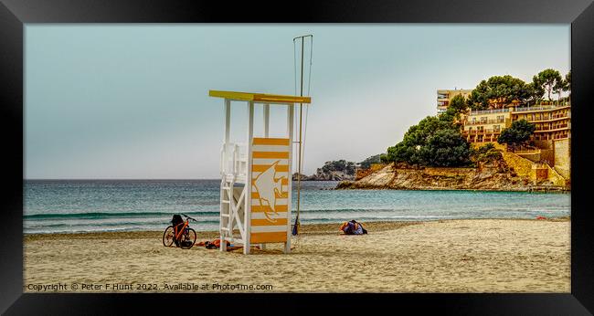 Peguera Beach Mallorca  Framed Print by Peter F Hunt